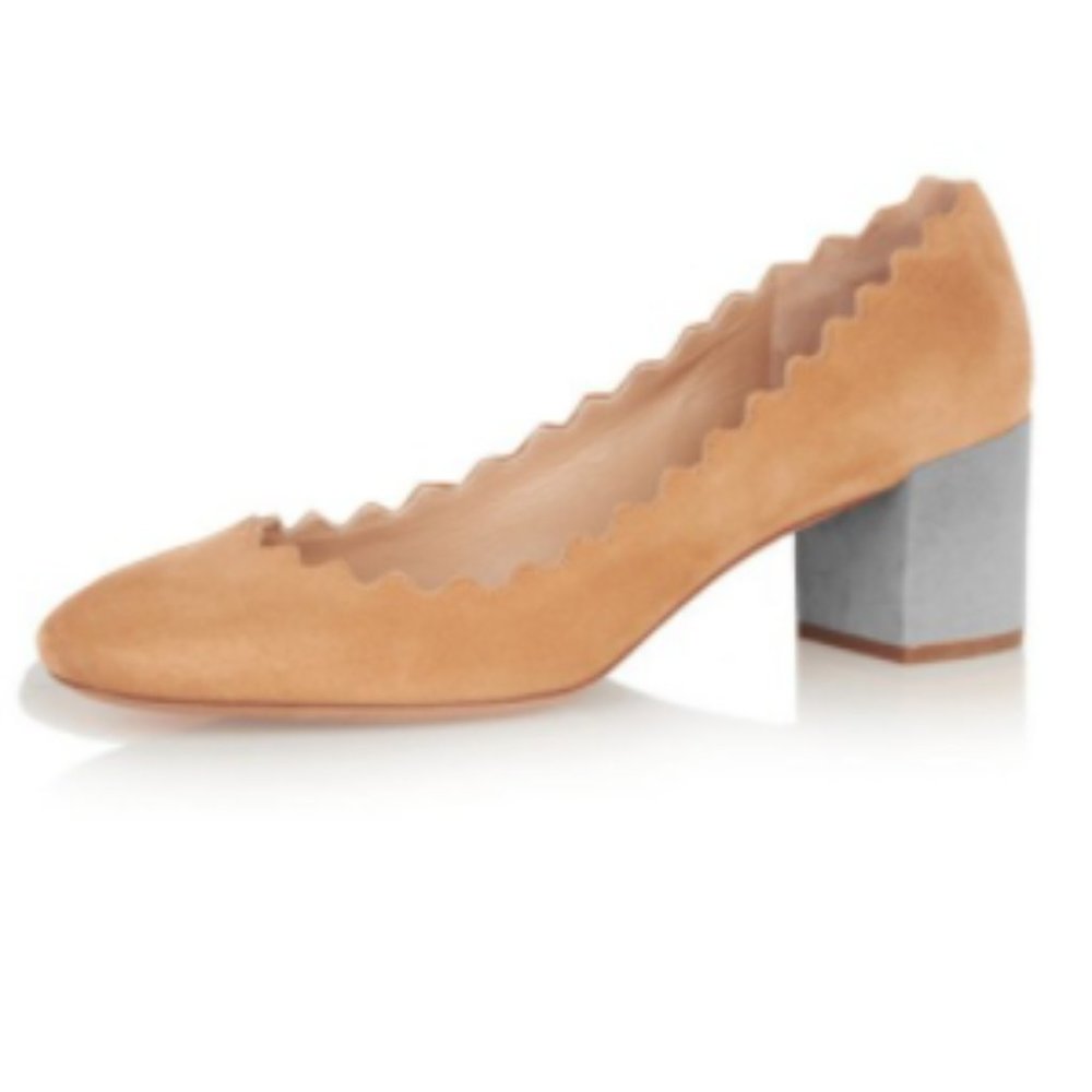 FSJ Tan Commuting Chunky Heels Pumps Shoes